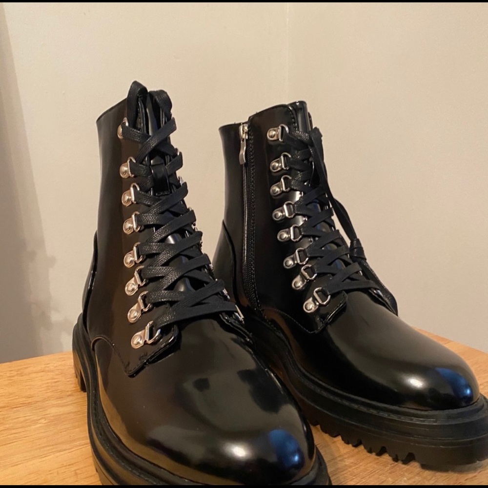 Leather Combat Boots